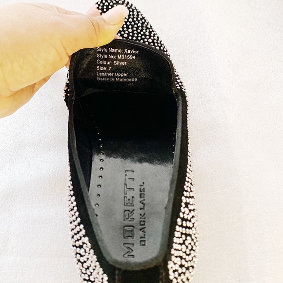 Moretti Black Label Shoes Studded Crystal - Picture 6 of 6